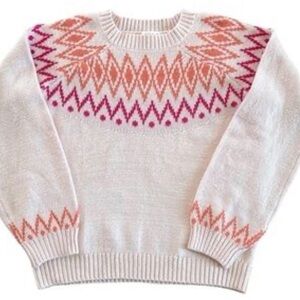 Cat & Jack Kids Sweater with Pink and Orange Patterns